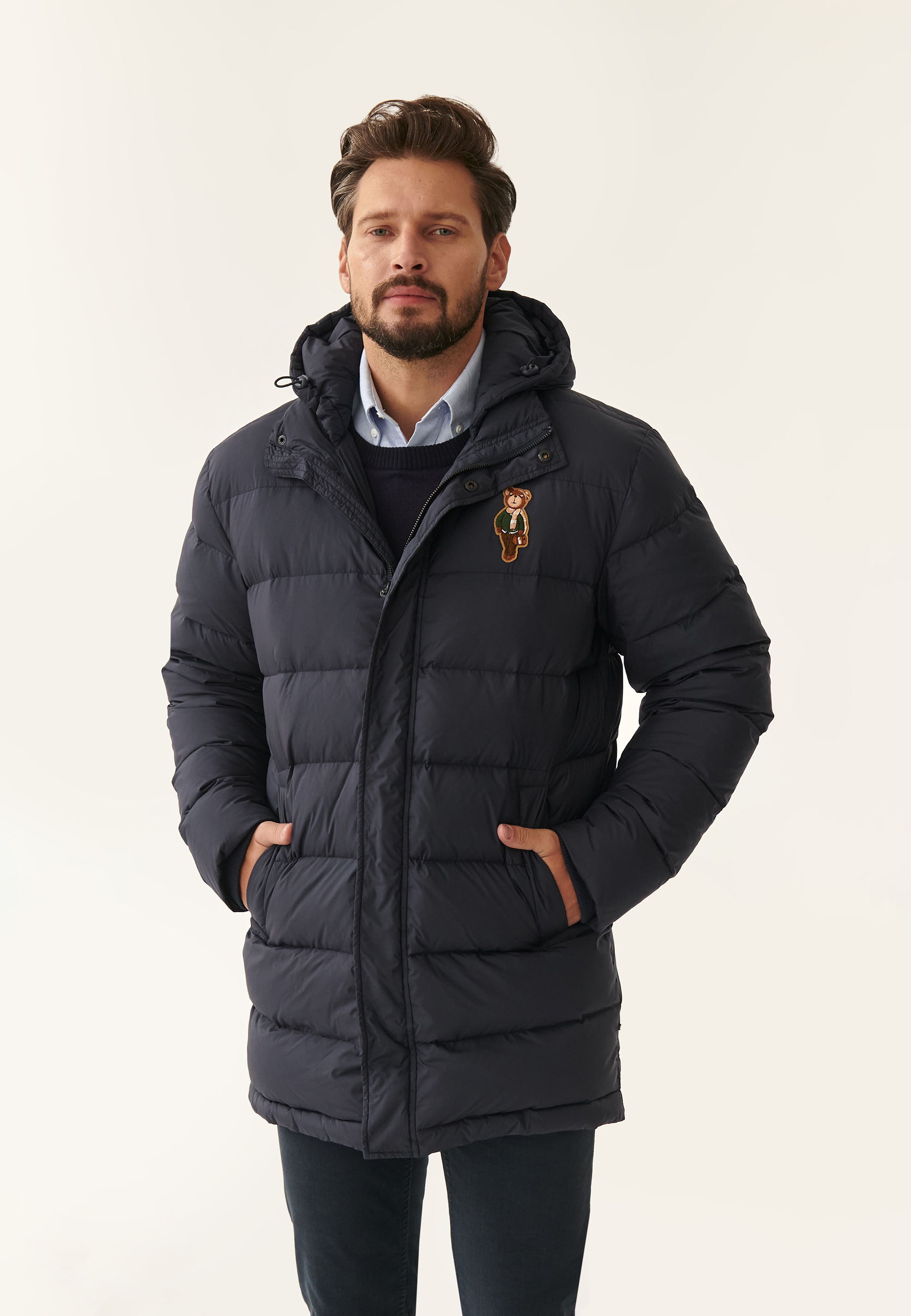 PUCHOWA KURTKA MĘSKA WATT GRANATOWY 2