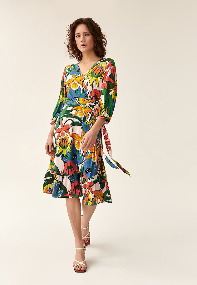 FLORAL ENVELOPE DRESS ESTIMI FLORAL ENVELOPE DRESS ESTIMI MULTIKOLOR 2
