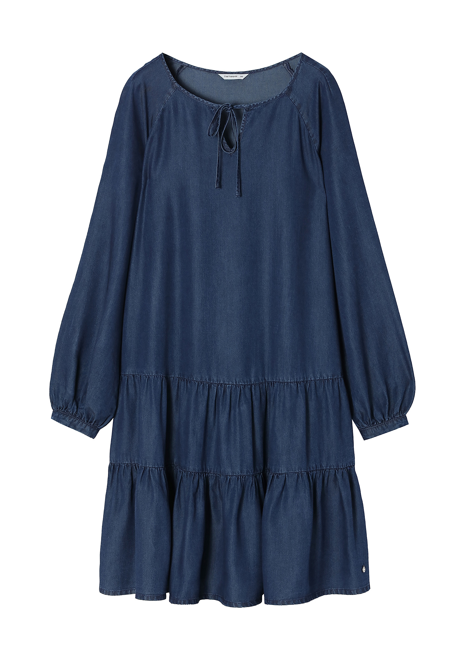 SUKIENKA DAMSKA Z FALBANAMI MONO SUKIENKA DAMSKA Z FALBANAMI MONO NIEBIESKI 80784