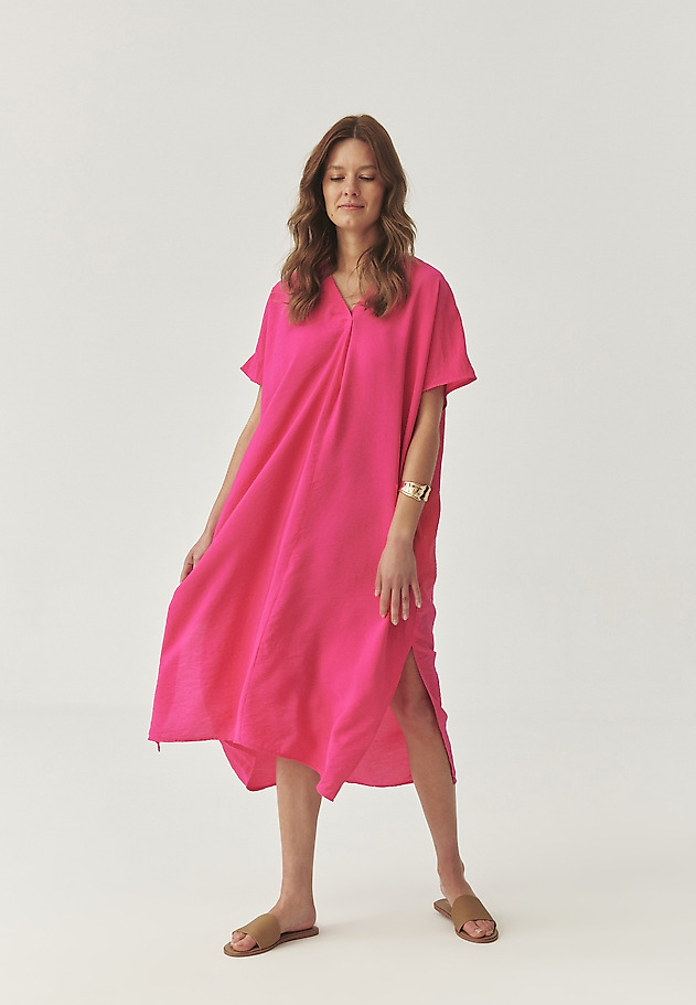 FUCHSIA MAXI DRESS WITH A LOOSE FIT - OVORITI FUCHSIA MAXI DRESS WITH A LOOSE FIT - OVORITI RÓŻOWY 6