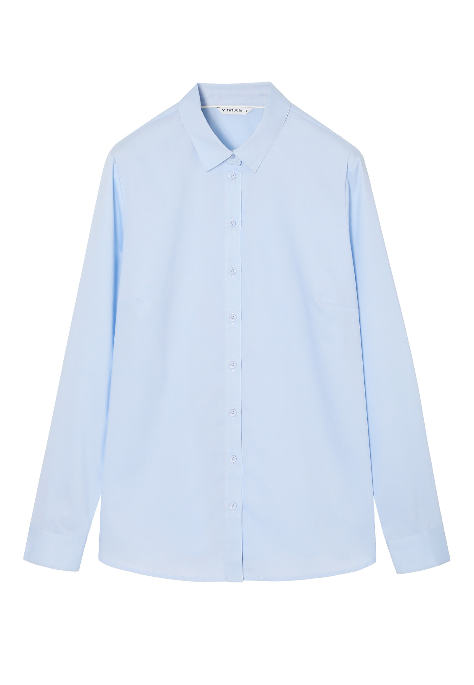 COTTON SHIRT WITH WAISTBAND — ELISHA COTTON SHIRT WITH WAISTBAND — ELISHA BLUE 105026