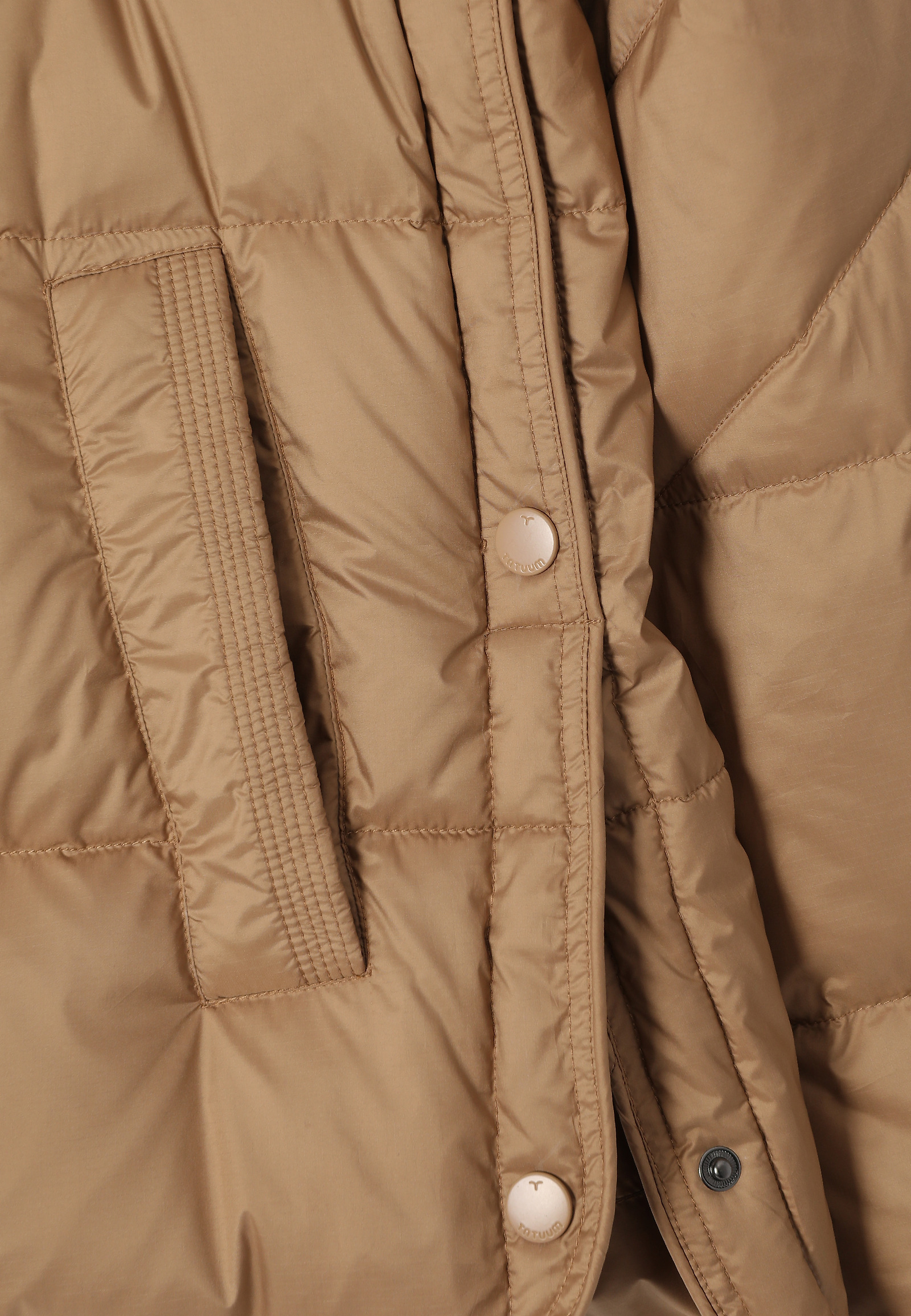 PUCHOWA KURTKA Z KAPTUREM - SAMORI PUCHOWA KURTKA Z KAPTUREM - SAMORI BEŻOWY 114978