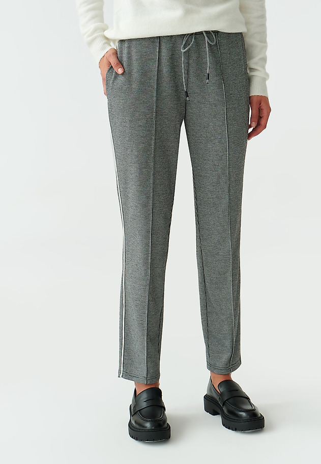 SPODNIE DAMSKIE DZIANINOWE W DROBNĄ KRATKĘ BIZO SPODNIE DAMSKIE DZIANINOWE W DROBNĄ KRATKĘ BIZO MULTIKOLOR 2