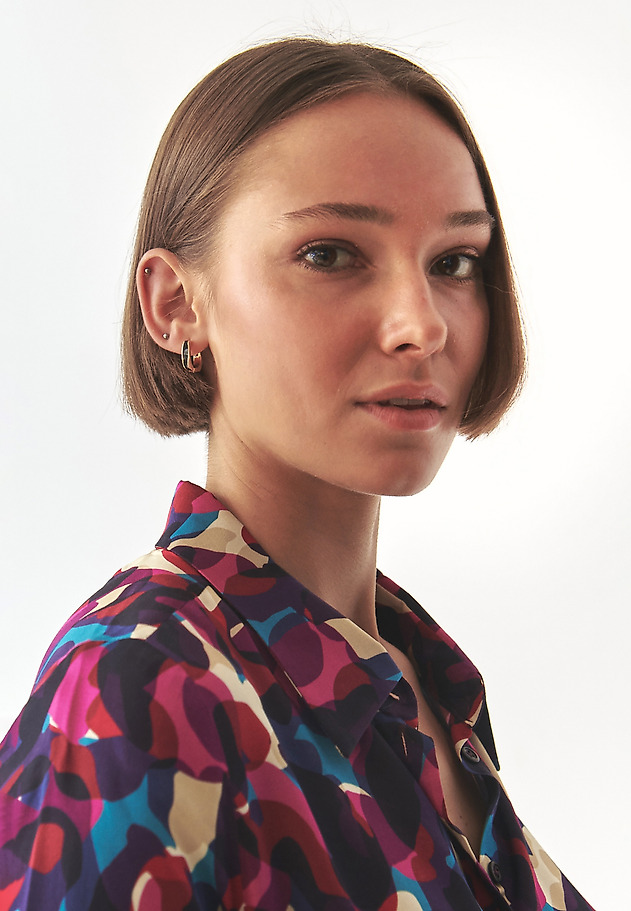 PATTERNED FABRIC LADIES' SHIRT - NIKALI 6 PATTERNED FABRIC LADIES' SHIRT - NIKALI 6 MULTIKOLOR 5