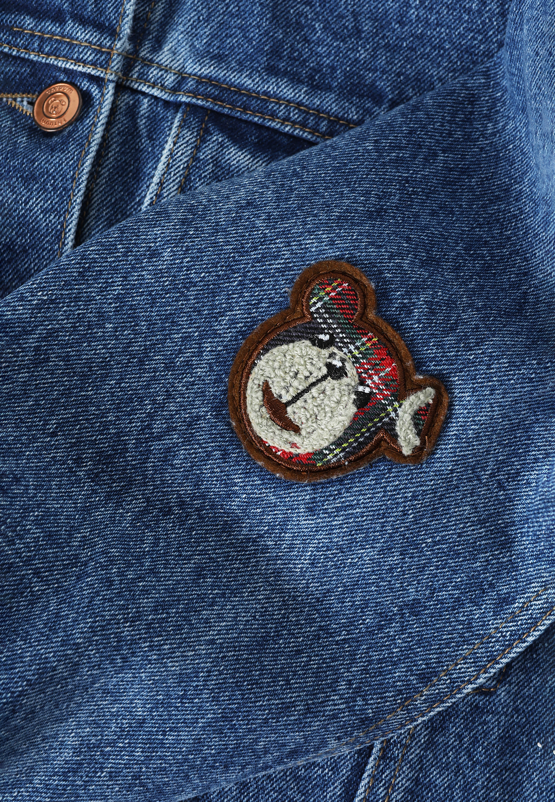 TKANINOWA KURTKA DENIM Z MOTYWEM MISIA USZATKA – BERNALI NIEBIESKI 2