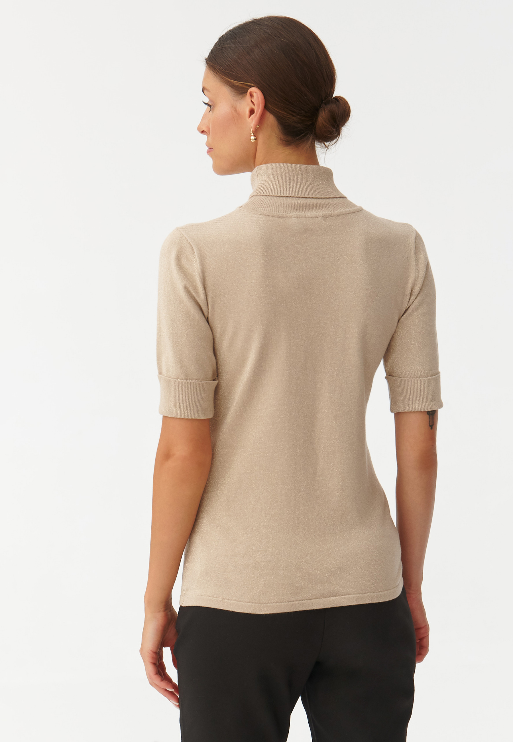 PULOVER DE DAMĂ, METALIZAT, CU GULER ÎNALT LU