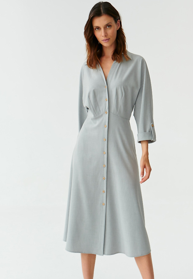 LADIES’ MIDI DRESS WITH A COLLAR SAMOTALI 1 LADIES’ MIDI DRESS WITH A COLLAR SAMOTALI 1 GREY 1