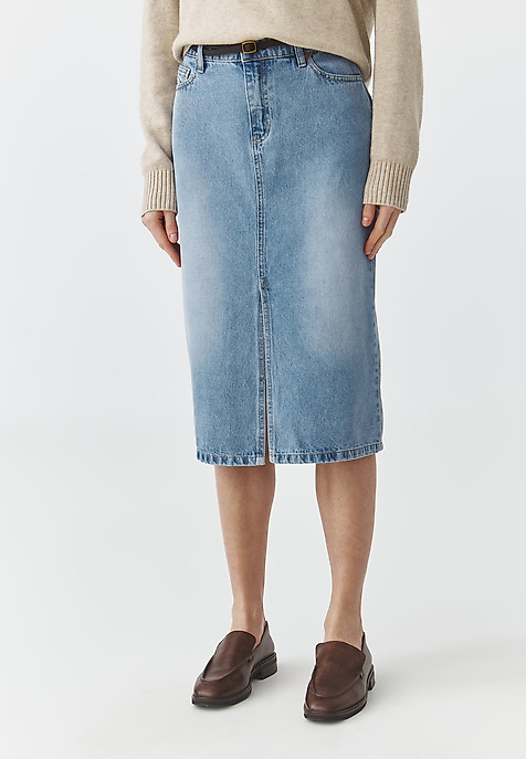 DENIM MIDI SKIRT — MEDIANA BLUE 2
