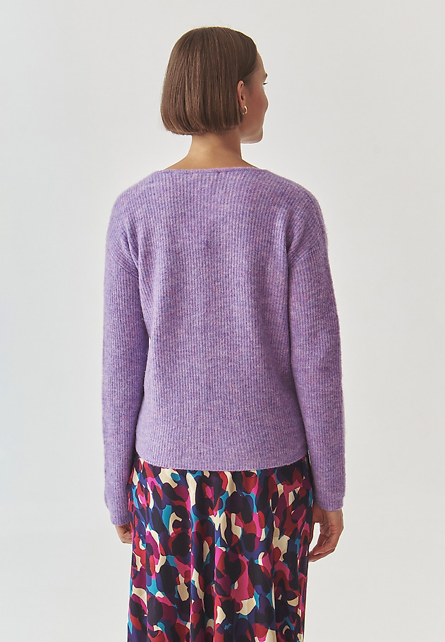 LADIES' CASUAL LONG SLEEVE SWEATER - SOLO 2 LADIES' CASUAL LONG SLEEVE SWEATER - SOLO 2 PURPLE 4