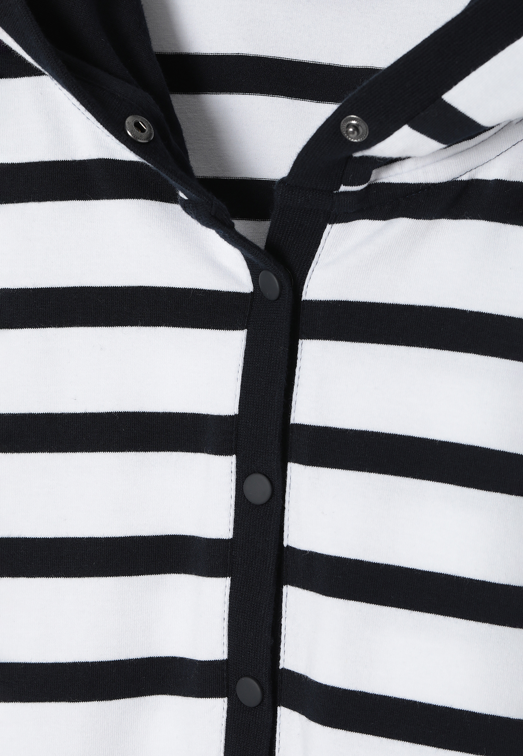 LADIES' STRIPED SWEATSHIRT WITH A HOOD ZINA