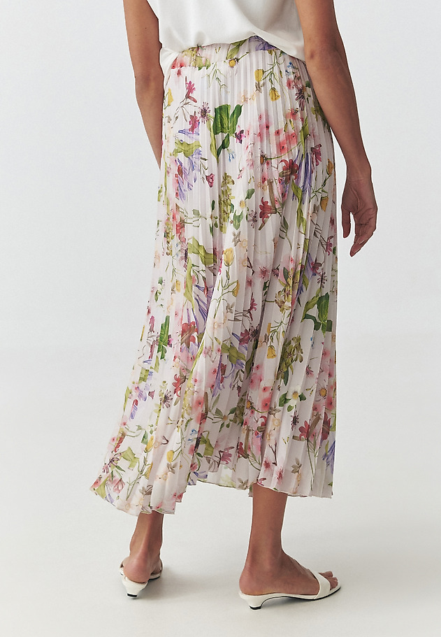 FUSTĂ MIDI PLISATĂ CU MOTIVE FLORALE - MIRAMA FUSTĂ MIDI PLISATĂ CU MOTIVE FLORALE - MIRAMA MULTICOLOR 4