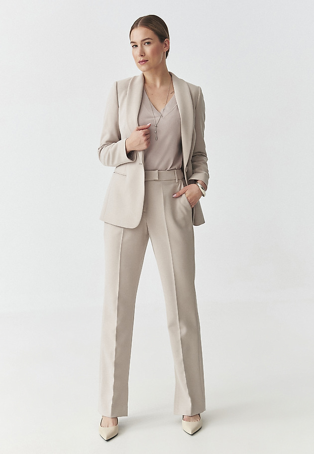 BEIGE WOVEN BLAZER — LAMIANA BEIGE WOVEN BLAZER — LAMIANA BEŻOWY 8