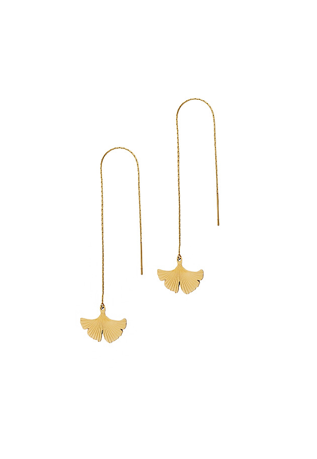 HANGING EARRINGS WITH A FLORAL MOTIF — DANDELI HANGING EARRINGS WITH A FLORAL MOTIF — DANDELI ZŁOTY 2