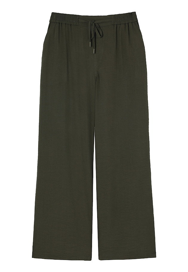 CLASSIC TROUSERS IN VISCOSE FABRIC - NIMI CLASSIC TROUSERS IN VISCOSE FABRIC - NIMI KHAKI 5