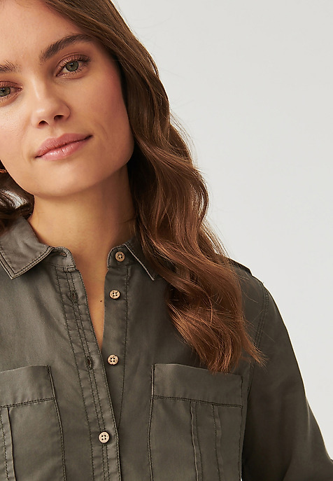 LADIES’ SHIRT WITH EPAULETTES - KORSANA KHAKI 2