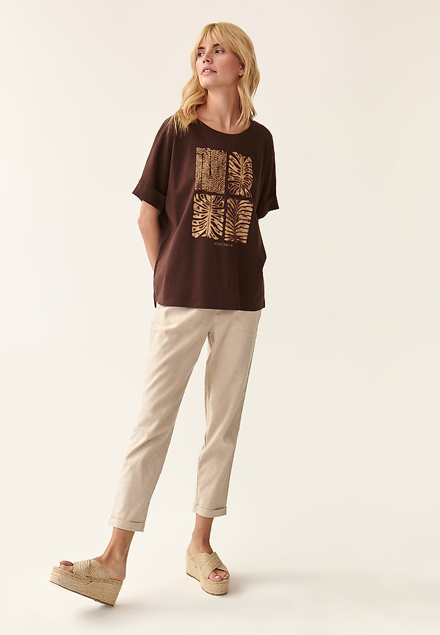 T-SHIRT DAMSKI LIKE T-SHIRT DAMSKI LIKE BRĄZOWY 2