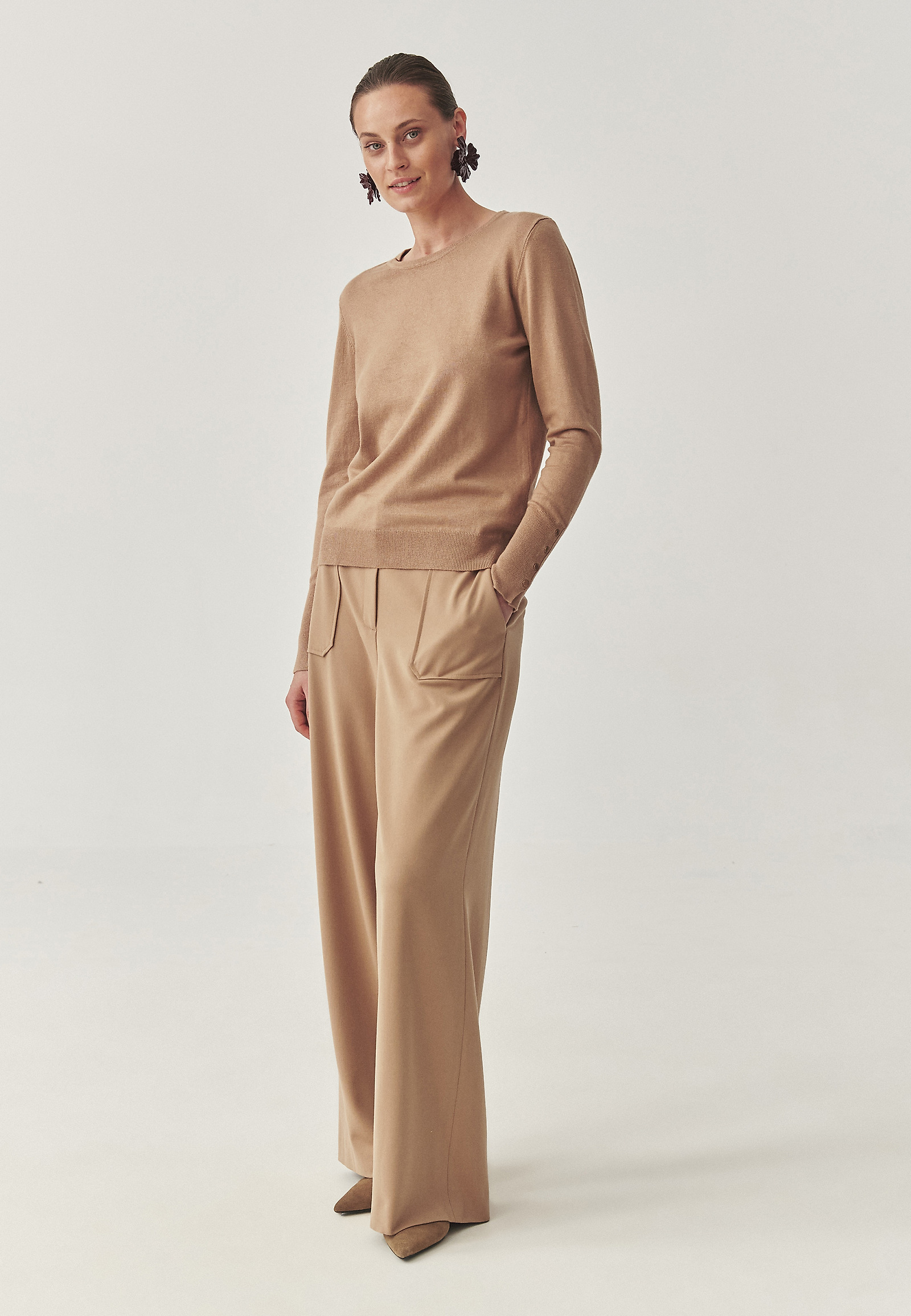 JUMPER CLASIC CU VISCOZĂ CERTIFICATĂ - NICA JUMPER CLASIC CU VISCOZĂ CERTIFICATĂ - NICA BEJ 114773