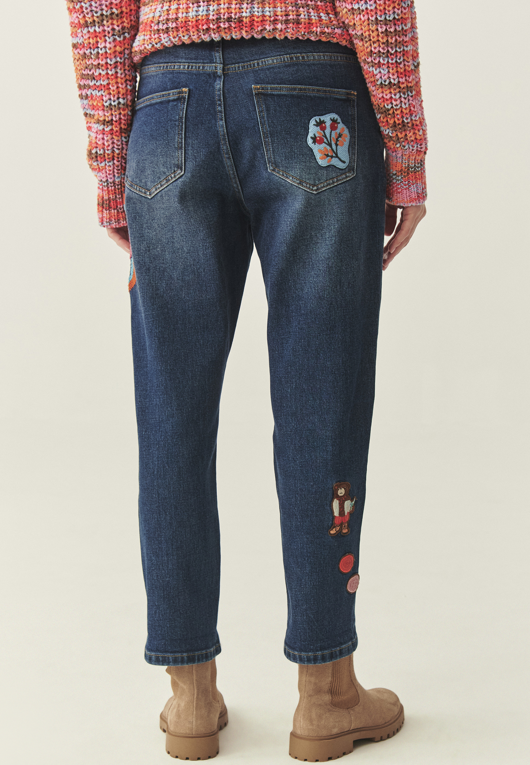 DŽÍNSY S VÝŠIVKOU - MISKO 1