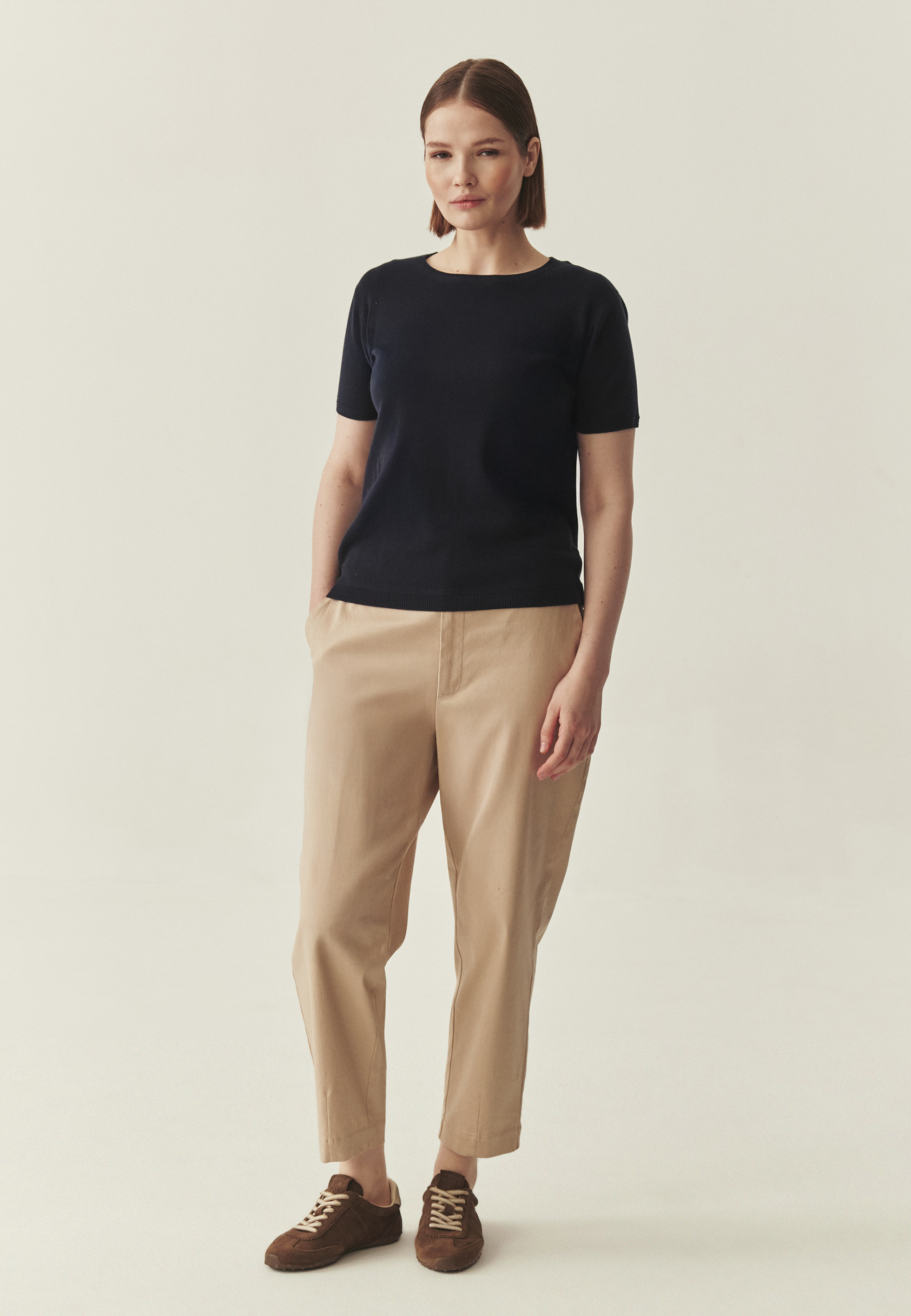 BLUZĂ DIN BUMBAC TRICOTAT - HONI BLEUMARIN 2