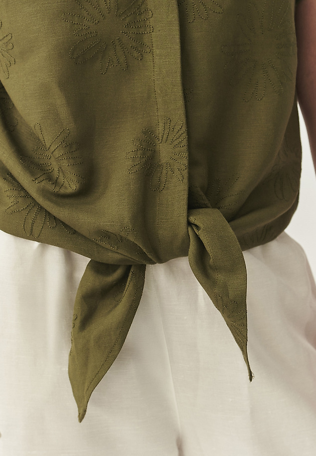 LINEN-VISCOSE SHIRT - KAMA LINEN-VISCOSE SHIRT - KAMA KHAKI 5