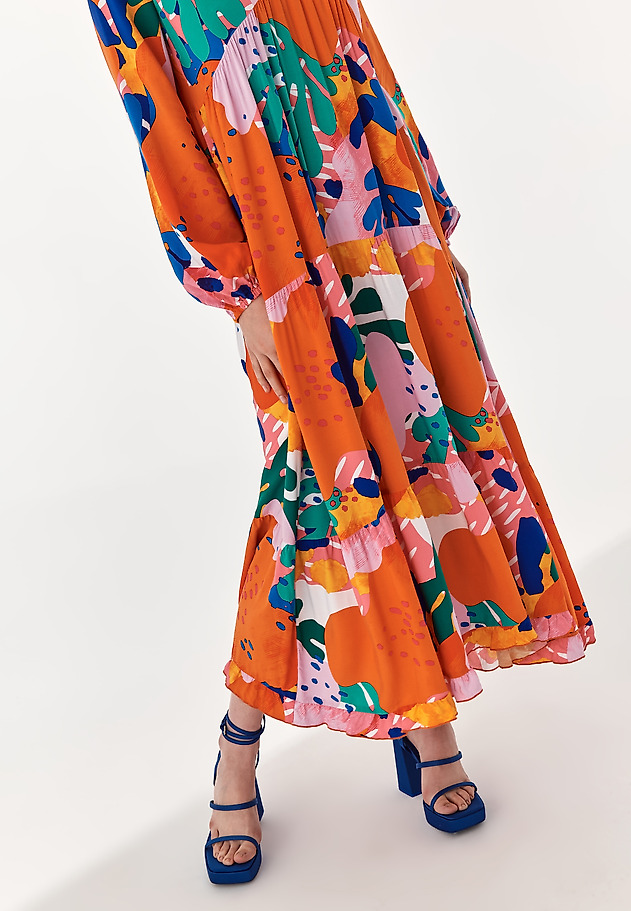 BLOOMING COLLECTION: LOOSE MIDI DRESS NANAMI BLOOMING COLLECTION: LOOSE MIDI DRESS NANAMI MULTIKOLOR 4