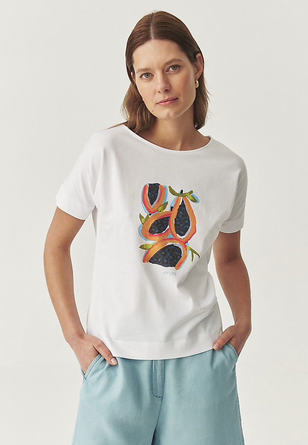 COTTON T-SHIRT - LALI 2 COTTON T-SHIRT - LALI 2 BIAŁY 1