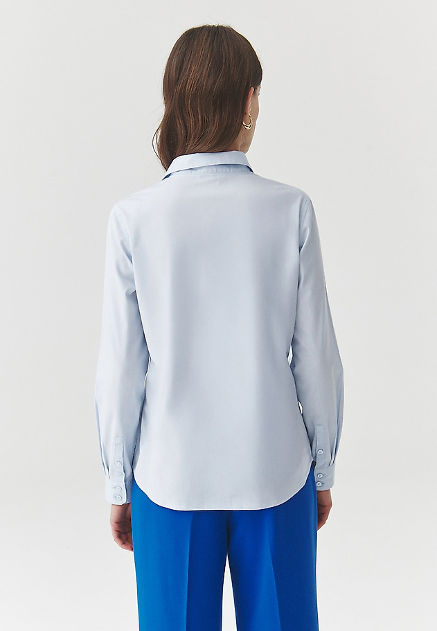COTTON SHIRT WITH WAISTBAND — ELISHA COTTON SHIRT WITH WAISTBAND — ELISHA NIEBIESKI 3