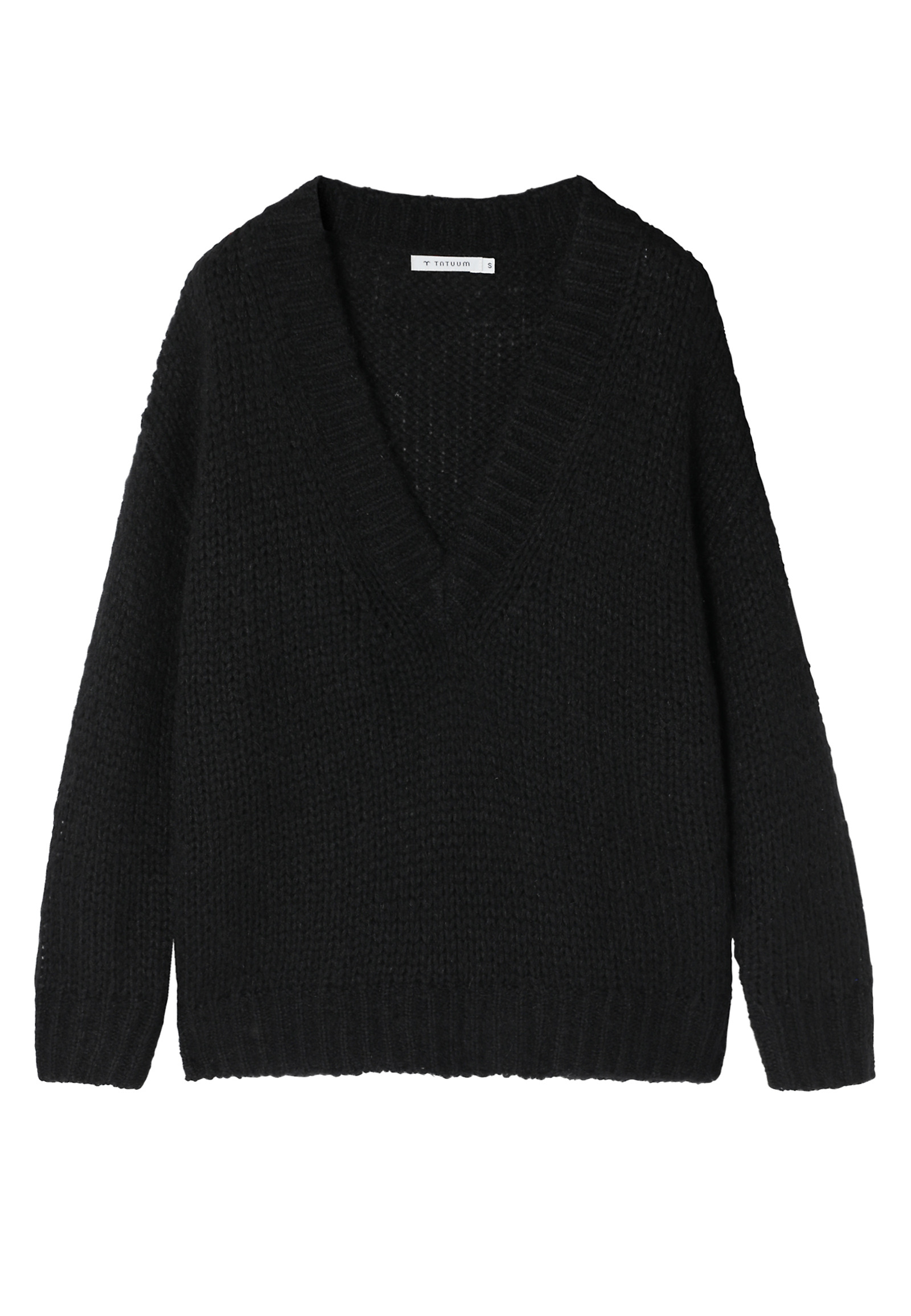 OVERSIZOWY SWETER Z WEŁNĄ I MOHERERM — DAHLIA OVERSIZOWY SWETER Z WEŁNĄ I MOHERERM — DAHLIA CZARNY 107310