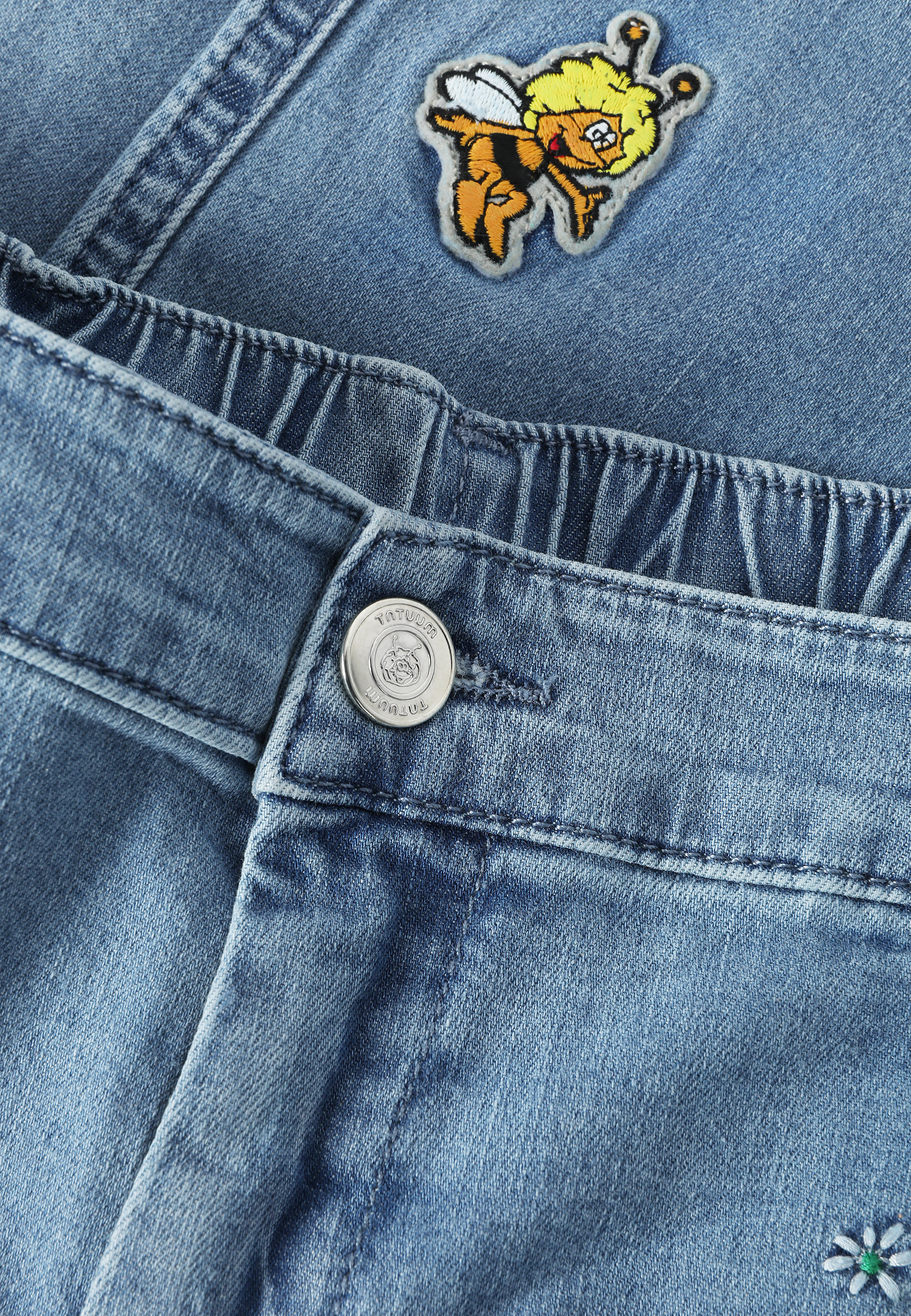 DENIMOWE SPODNIE Z MANKIETEM - SEREMIO