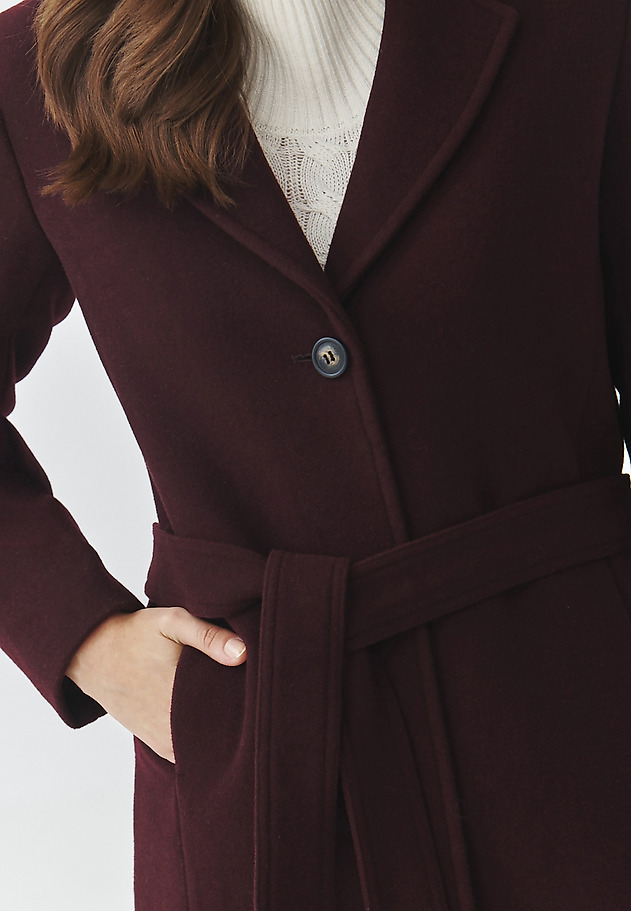 LADIES' FABRIC COAT WITH BELT — NITIKA LADIES' FABRIC COAT WITH BELT — NITIKA FIOLETOWY 6