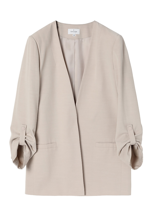LADIES’ BLAZER WITH ROLLED-UP SLEEVES - LEMARIA LADIES’ BLAZER WITH ROLLED-UP SLEEVES - LEMARIA BEŻOWY 7