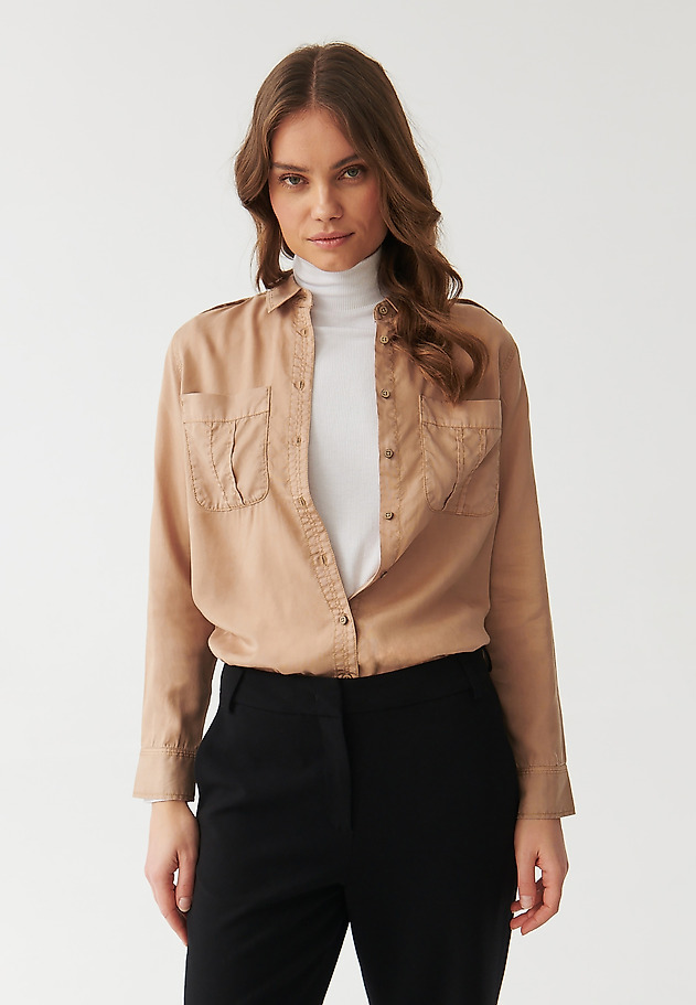 LADIES’ SHIRT WITH EPAULETTES - KORSANA LADIES’ SHIRT WITH EPAULETTES - KORSANA BEŻOWY 3