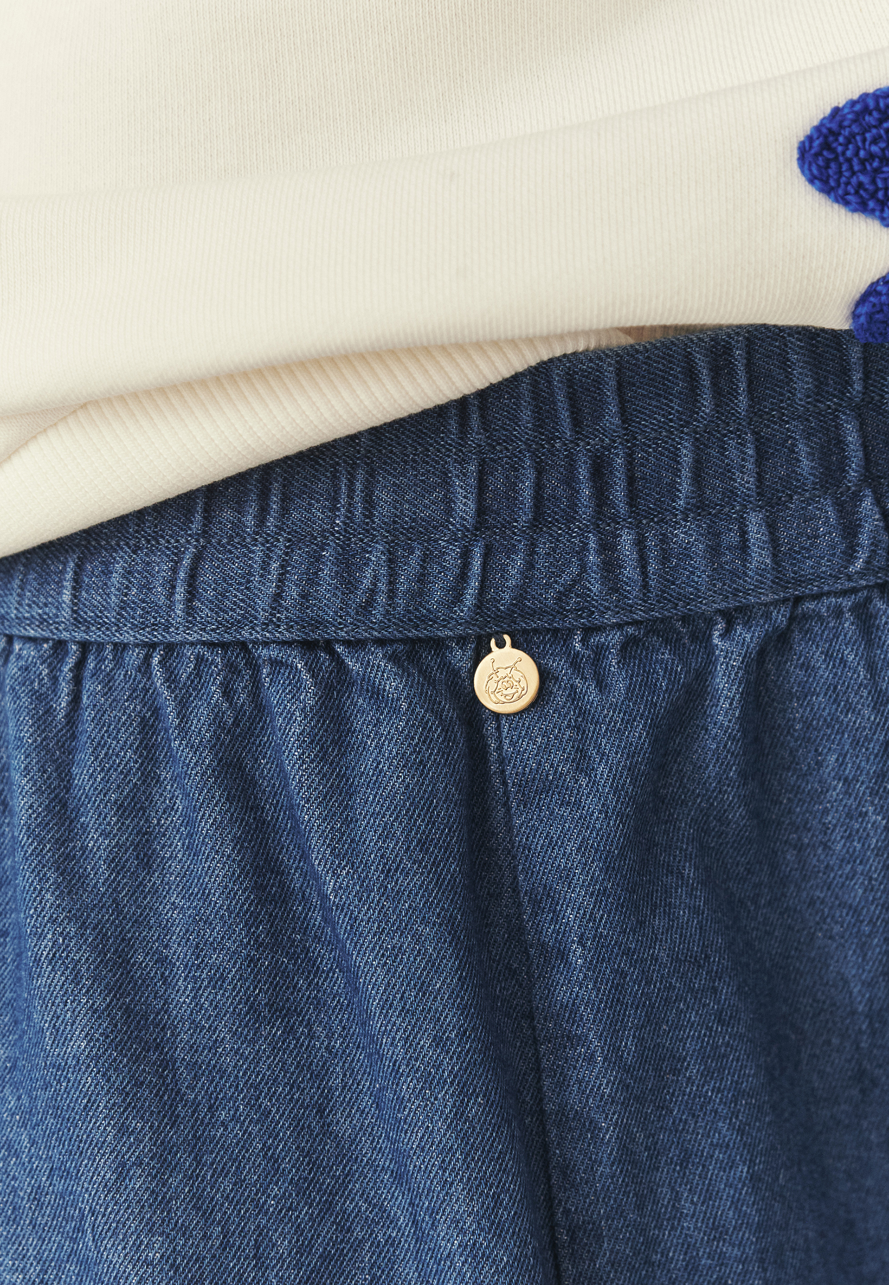 DENIMOVÁ SUKNĚ S VÝŠIVKAMI – MELIA