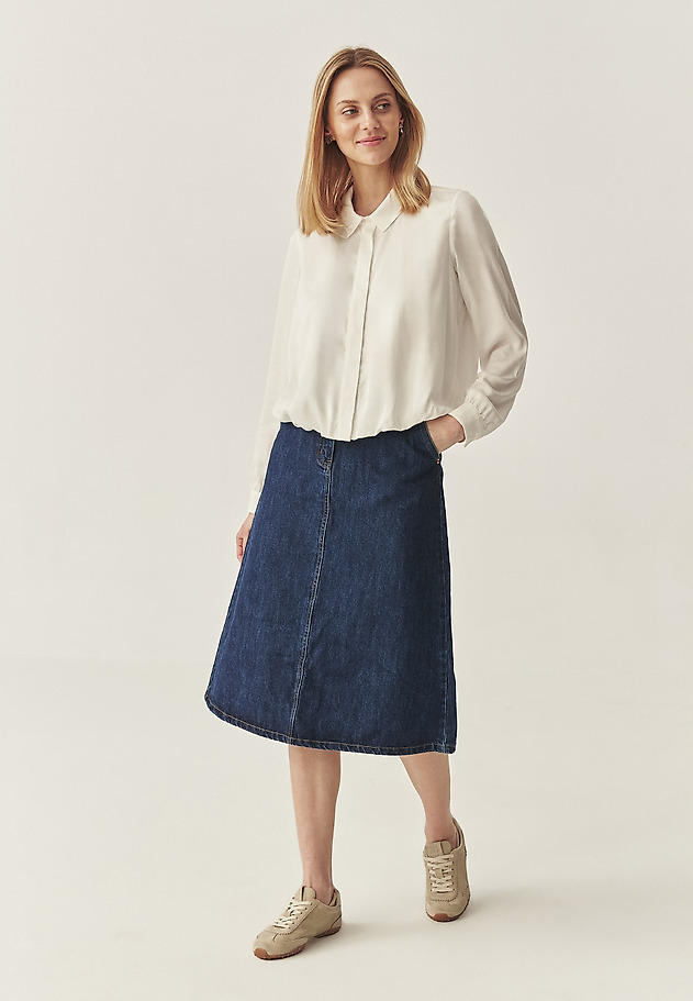 BOMBER-STYLE SHIRT IN AIRY FABRIC - KAREN BOMBER-STYLE SHIRT IN AIRY FABRIC - KAREN ECRU 5