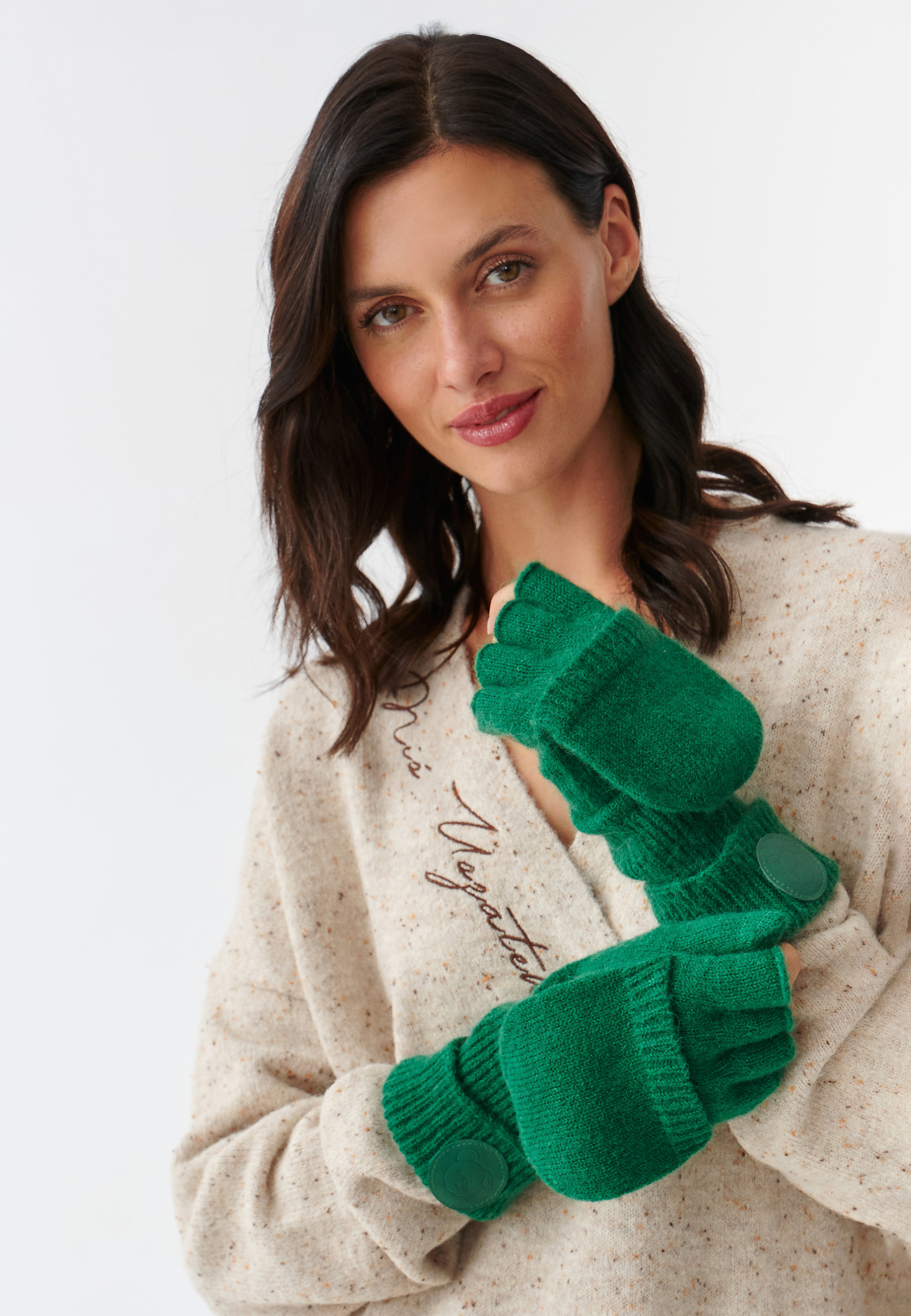 DÁMSKE PLETENÉ RUKAVICE WIDALER 1