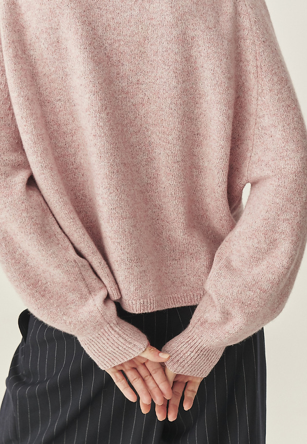 MELANŻOWY SWETER Z WEŁNY MULESING FREE - SIENNA MELANŻOWY SWETER Z WEŁNY MULESING FREE - SIENNA RÓŻOWY 5