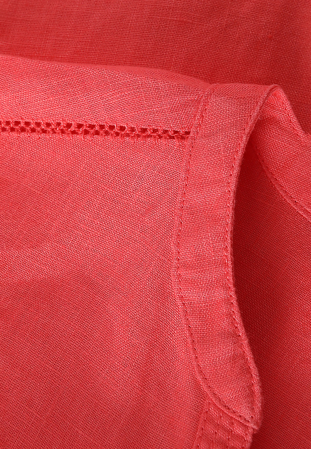 LADIES’ LINEN SHIRT WITH ROLLED-UP SLEEVES - JUSTYNA LADIES’ LINEN SHIRT WITH ROLLED-UP SLEEVES - JUSTYNA CZERWONY 7