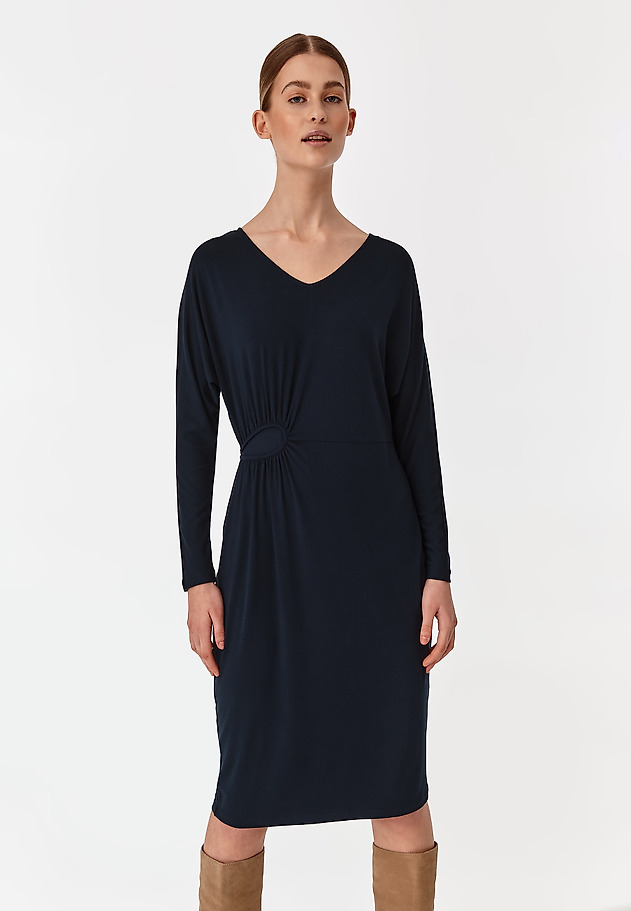 LADIES' WRINKLED DRESS WRINSA LADIES' WRINKLED DRESS WRINSA NAVY BLUE 3