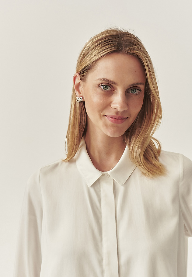 BOMBER-STYLE SHIRT IN AIRY FABRIC - KAREN BOMBER-STYLE SHIRT IN AIRY FABRIC - KAREN ECRU 1