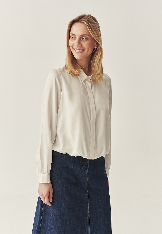 BOMBER-STYLE SHIRT IN AIRY FABRIC - KAREN BOMBER-STYLE SHIRT IN AIRY FABRIC - KAREN ECRU 2