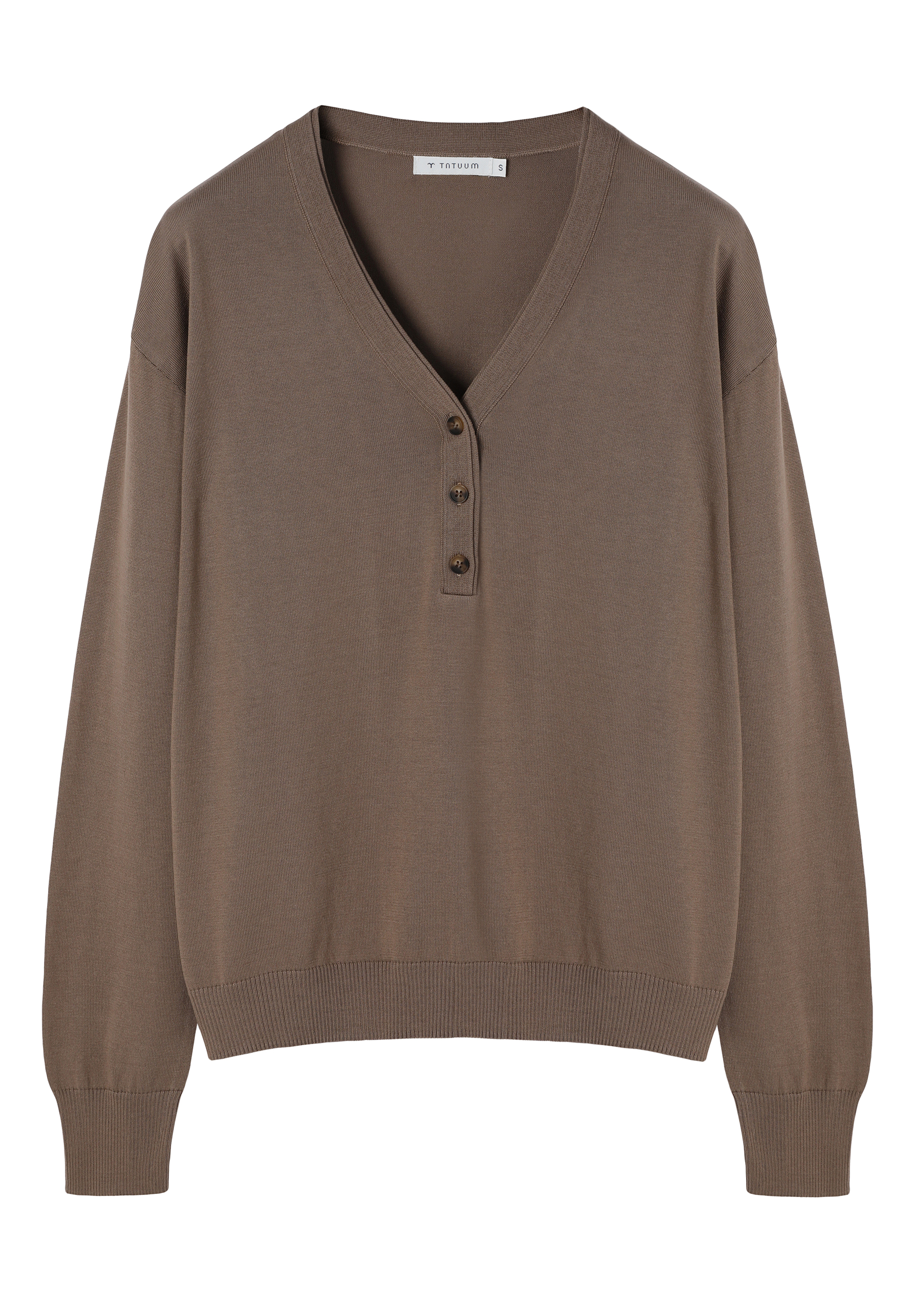 SWETER Z DOMIESZKĄ JEDWABIU - TELLA BEŻOWY 2