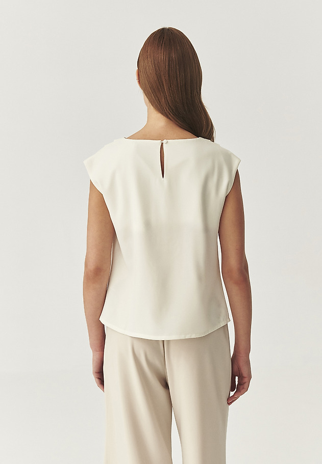 WOVEN BLOUSE WITH A CREASE — CALIMA WOVEN BLOUSE WITH A CREASE — CALIMA ECRU 3