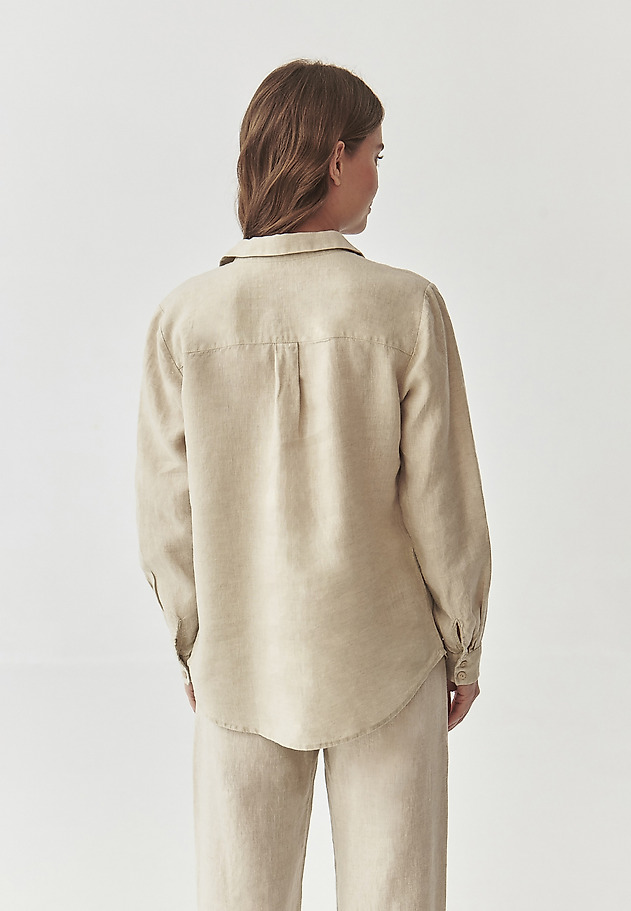 LADIES’ CLASSIC LINEN SHIRT - GONIKA 1 LADIES’ CLASSIC LINEN SHIRT - GONIKA 1 BEŻOWY 4