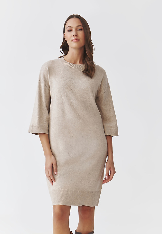 WIDE-SLEEVED DRESS MADE OF COTTON YARN — GLEN WIDE-SLEEVED DRESS MADE OF COTTON YARN — GLEN BEŻOWY 1