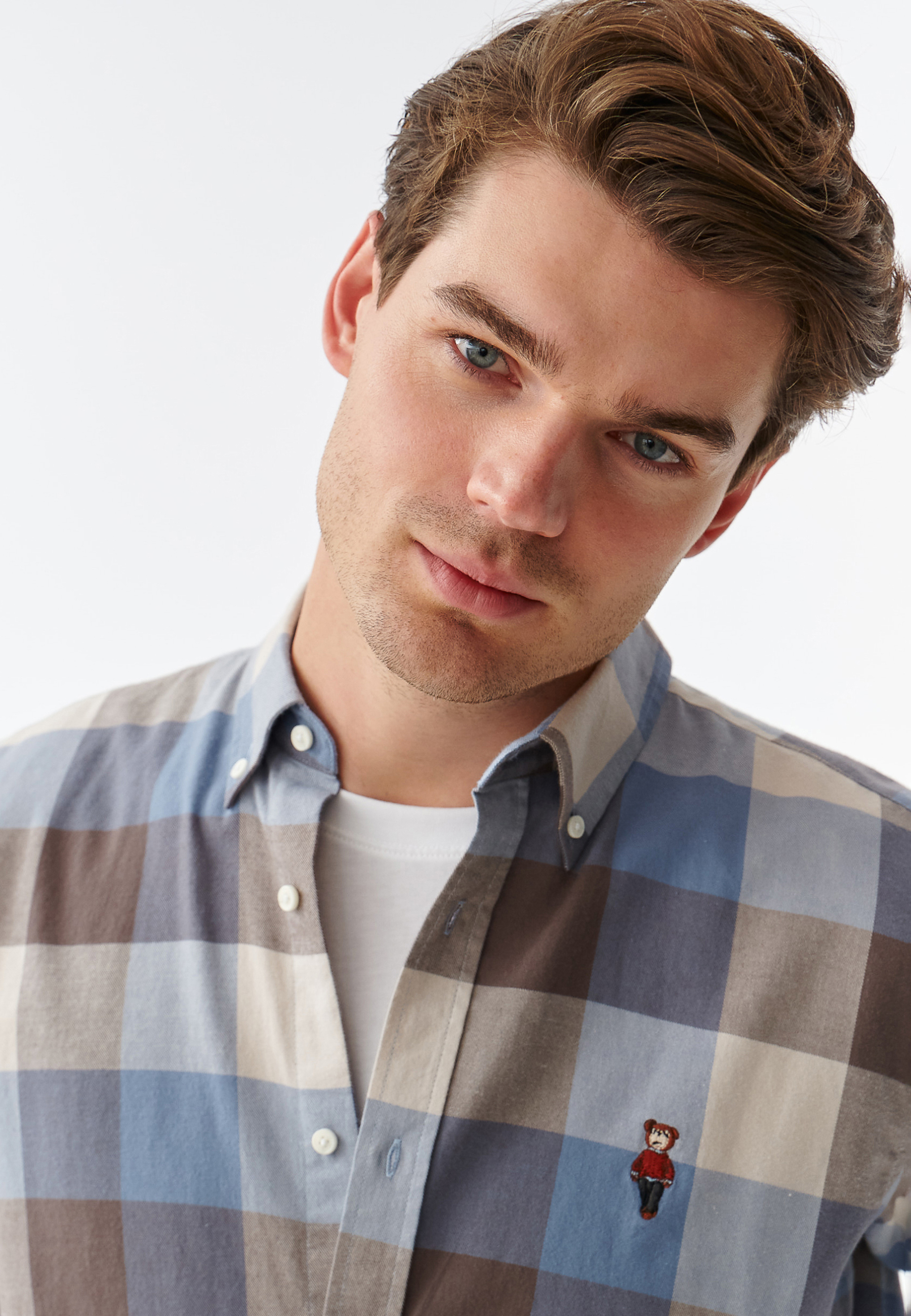 BAWEŁNIANA KOSZULA MĘSKA W KRATĘ Z DŁUGIM RĘKAWEM FRANK CLASSIC MULTIKOLOR 2