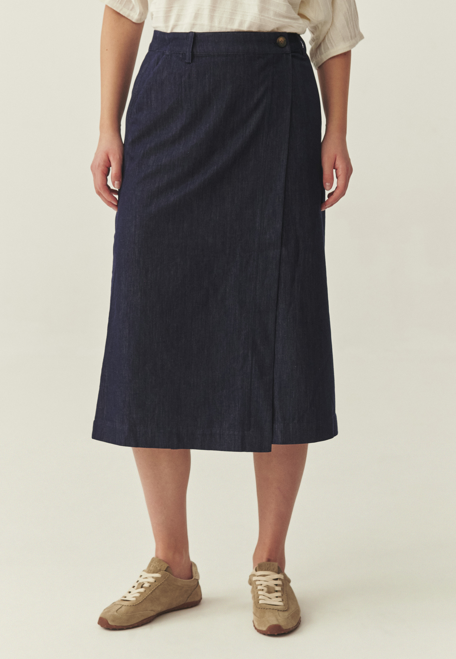 KOPERTOWA SPÓDNICA Z DENIMU - MERKEZINA