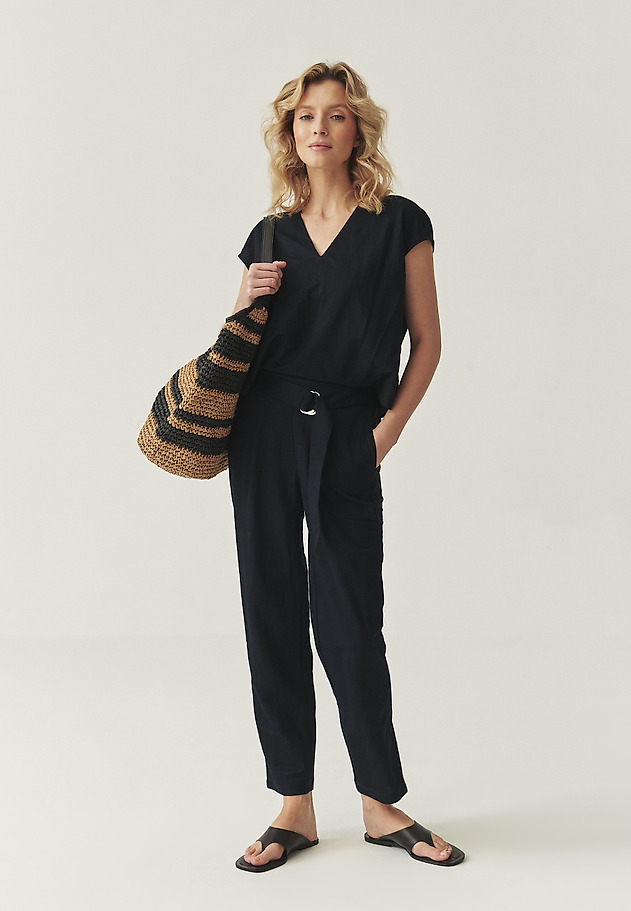 VISCOSE JUMPSUIT- KORIS VISCOSE JUMPSUIT- KORIS GRANATOWY 1
