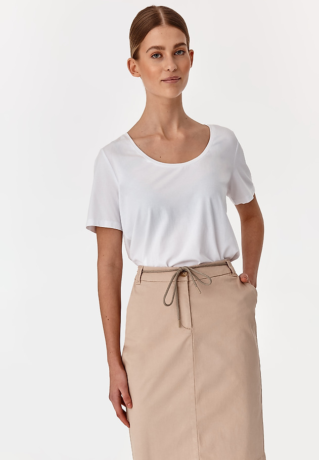 LADIES' KNITTED T-SHIRT AMO LADIES' KNITTED T-SHIRT AMO WHITE 1
