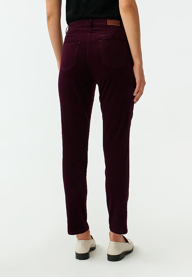 LADIES’ CORDUROY TROUSERS ZORIA LADIES’ CORDUROY TROUSERS ZORIA CZERWONY 3