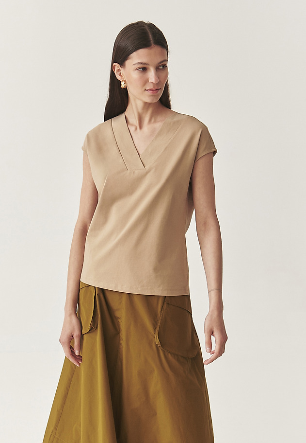 KLASIČNA BOMBAŽNA BLUZA - NAVIX KLASIČNA BOMBAŽNA BLUZA - NAVIX BEŽ 1